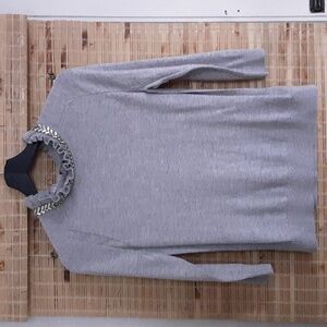 Talbots RSVP ruffle neck embellished sweater in Petite Small NWT